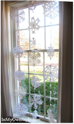 冬日窗饰 雪花的梦幻点缀